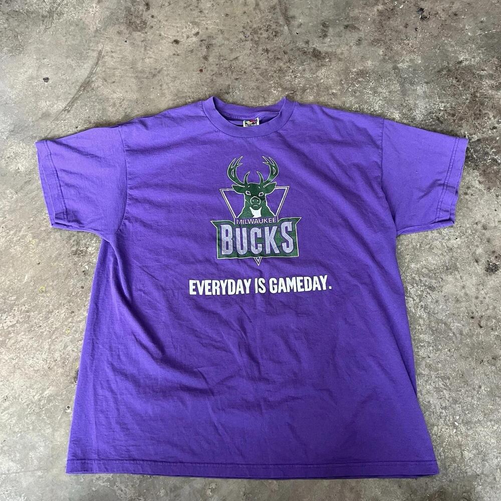 Milwaukee Bucks T Shirt Xxl Game Day Basketball Vtg